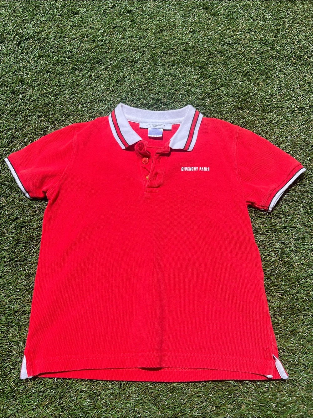 Givenchy Kids Red Logo Polo Shirt Size 8